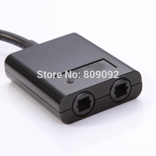 2016 High Quality Toslink Optical Fiber SPDIF 1 to 2 Audio Cable Adapter Y Splitter For DVD CD TV