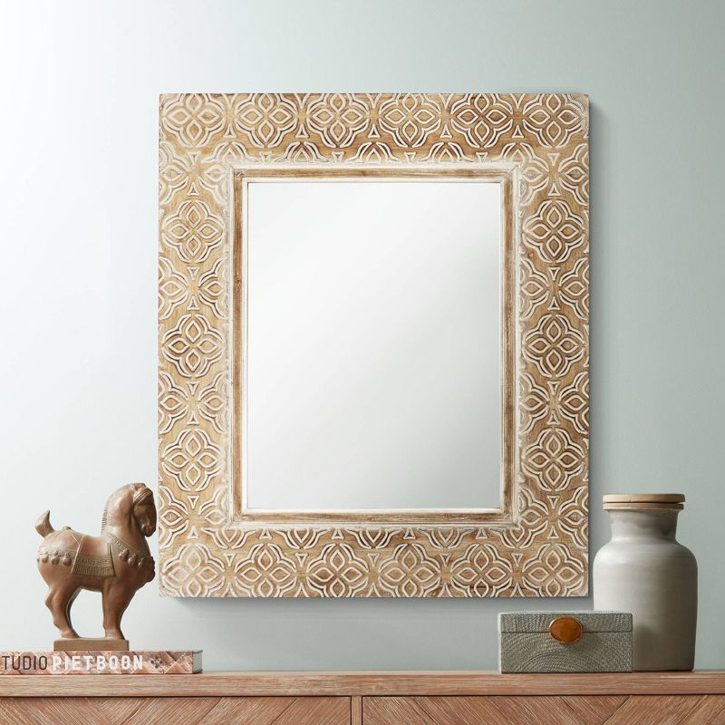 Noble Park Georgina Wood 29 1/2" x 34 1/2" Rectangular Wall Mirror