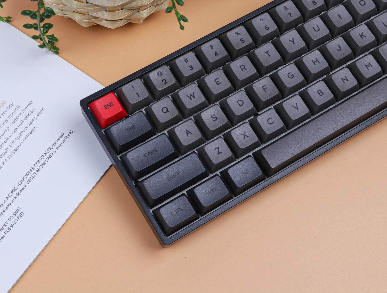 EPOMAKER GK61X 60% RGB Hot Swappable Mechanical Keyboard with Split Spacebar, Type C, Fully Programmable for Gamers (Gateron Blue Switch, Grey Black)