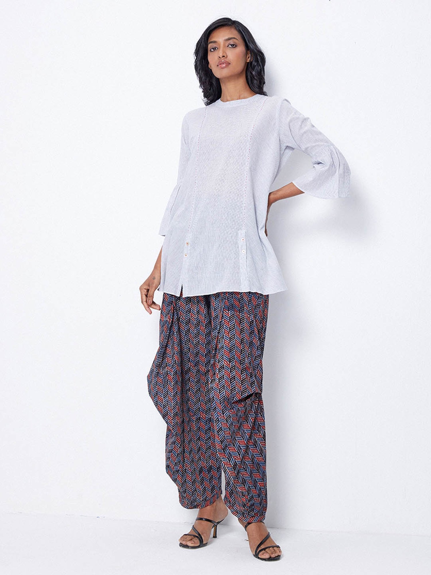 ANCESTRY Grey Cotton Tunic