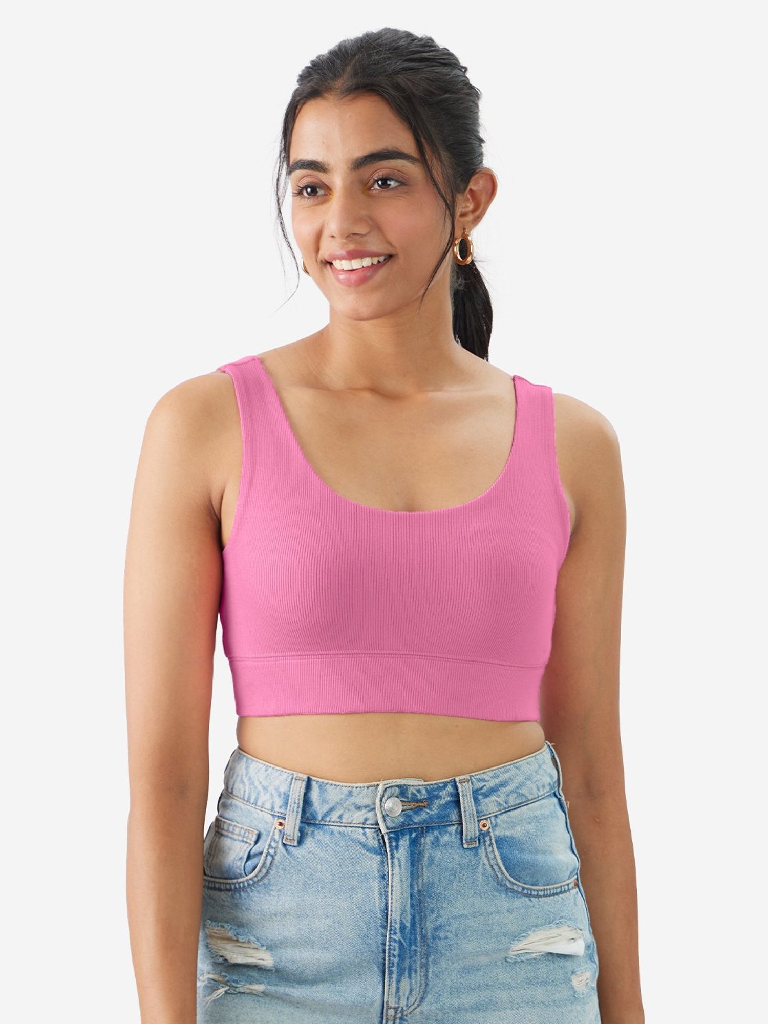 The Souled Store Pink Full Coverage Bralette Bra