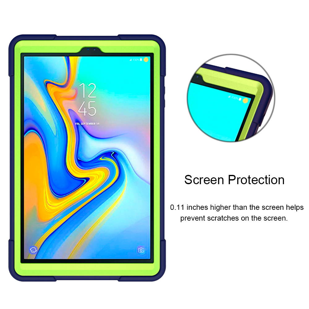 Galaxy Tab A 10.5 2018 Case,Mignova 3 Layer Heavy Duty Hybrid Shockproof Silicone+Hard PC Bumper Full-Body Protective Case Cover with Stand for Samsung Galaxy Tab A 10.5 SM-T590/T595