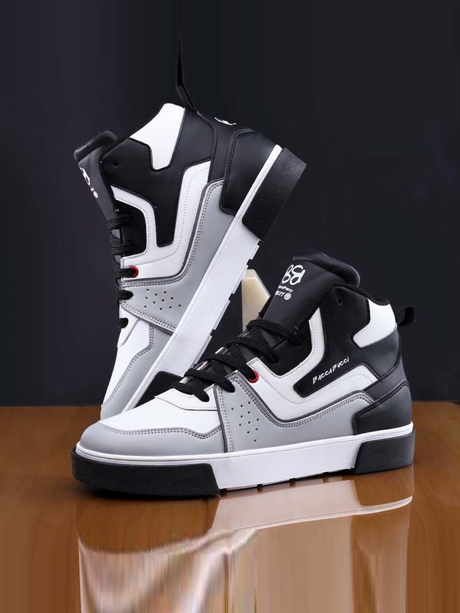 Bacca Bucci Men's EVOKE Grey Ankle High Sneakers