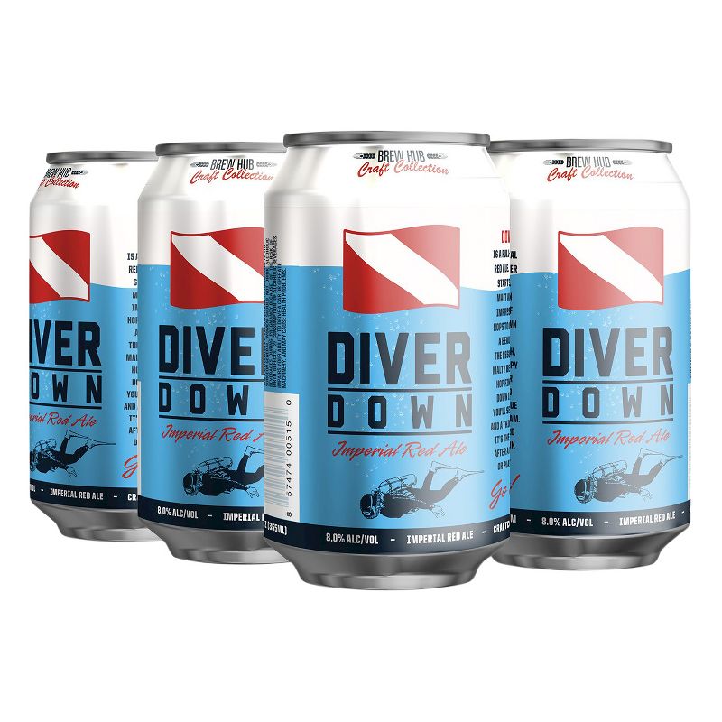 Brew Hub Diver Down Red Ale Beer - 6pk/12 fl oz Cans