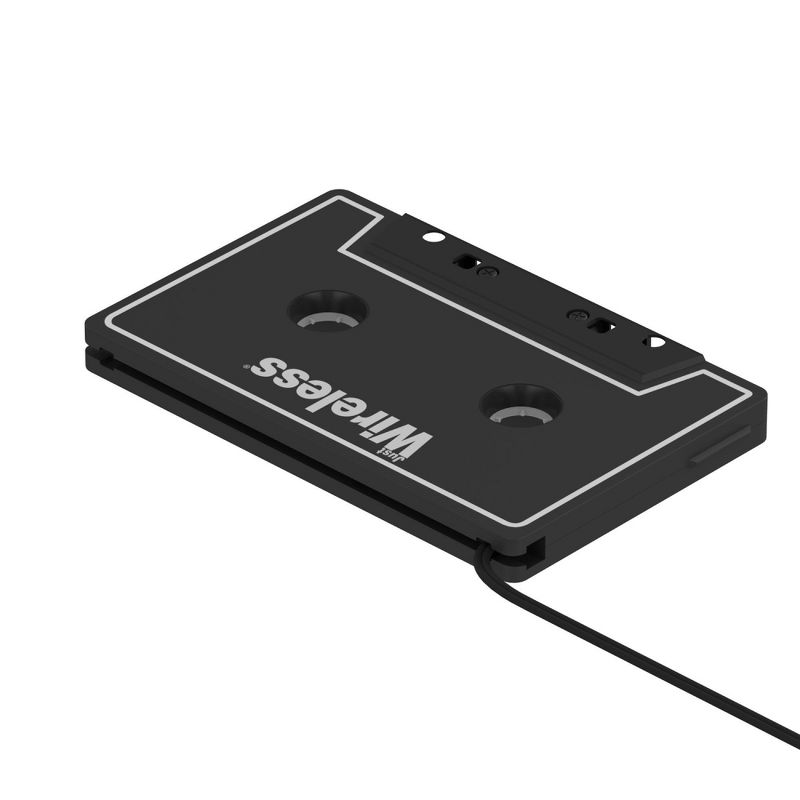 Just Wireless Cassette to 3.5mm Auxiliary Audio Adapter - Black