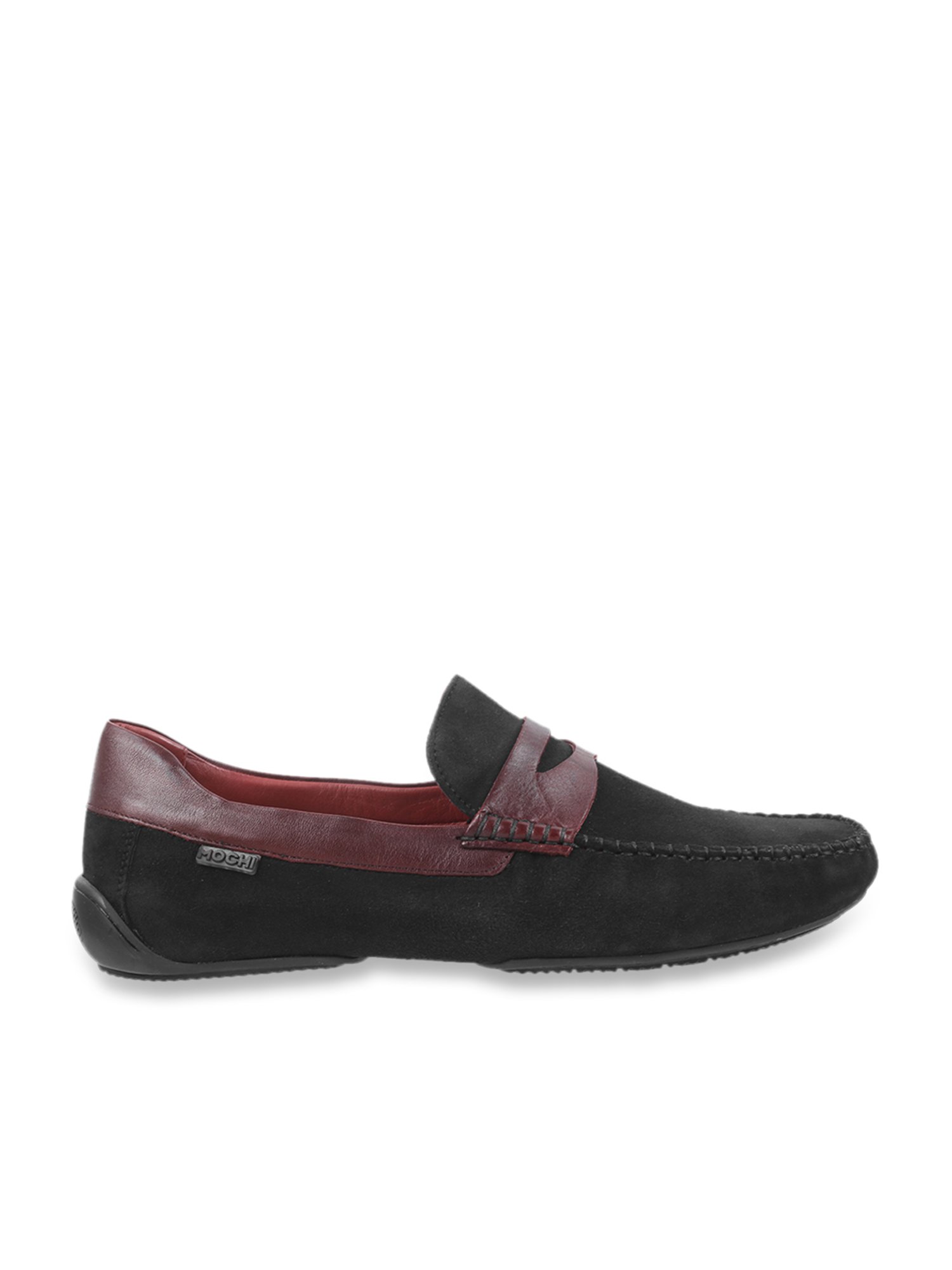 Mochi Men's Black Casual Loafers