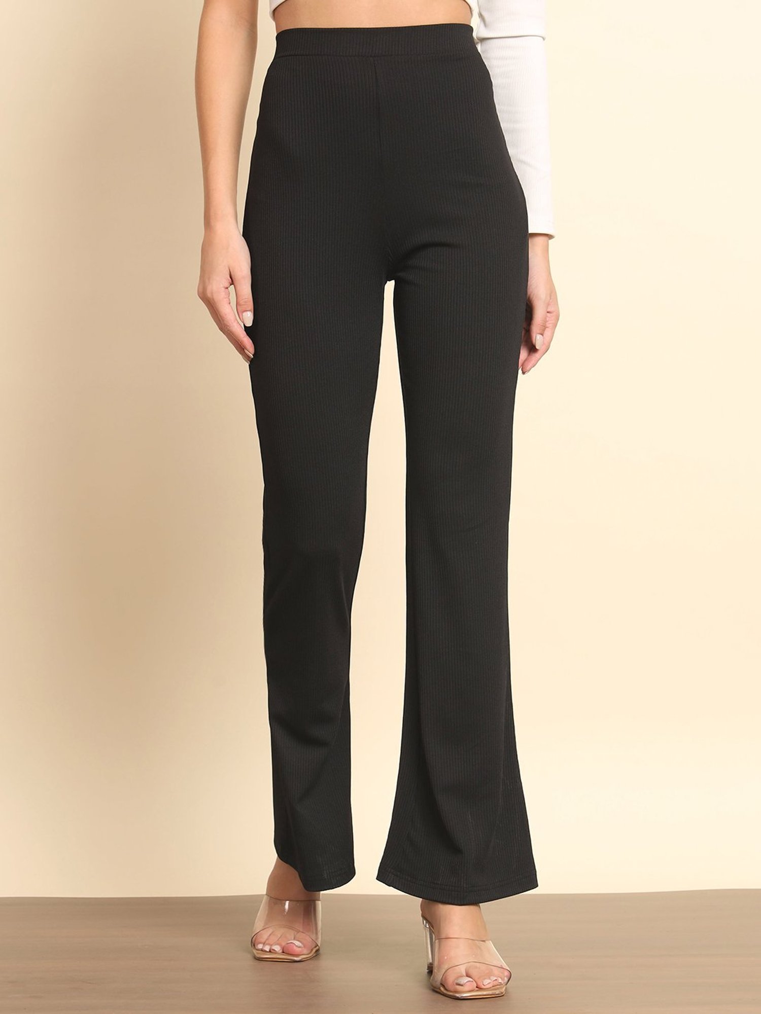 Trend Arrest Black Slim Fit High Rise Pants