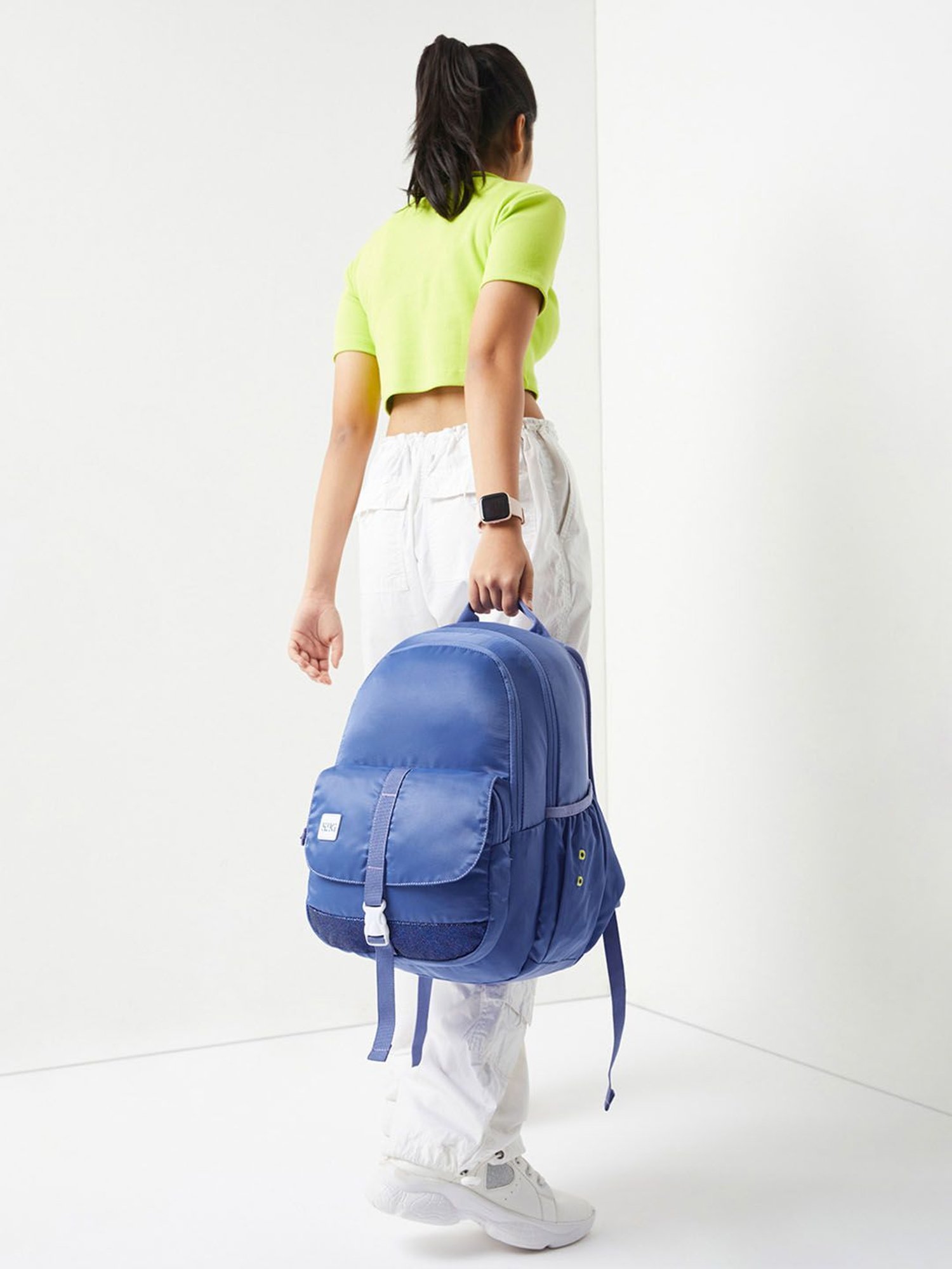 Wiki Back to School Pack Plus Purple Polyester Solid Backpack - 22 Ltrs