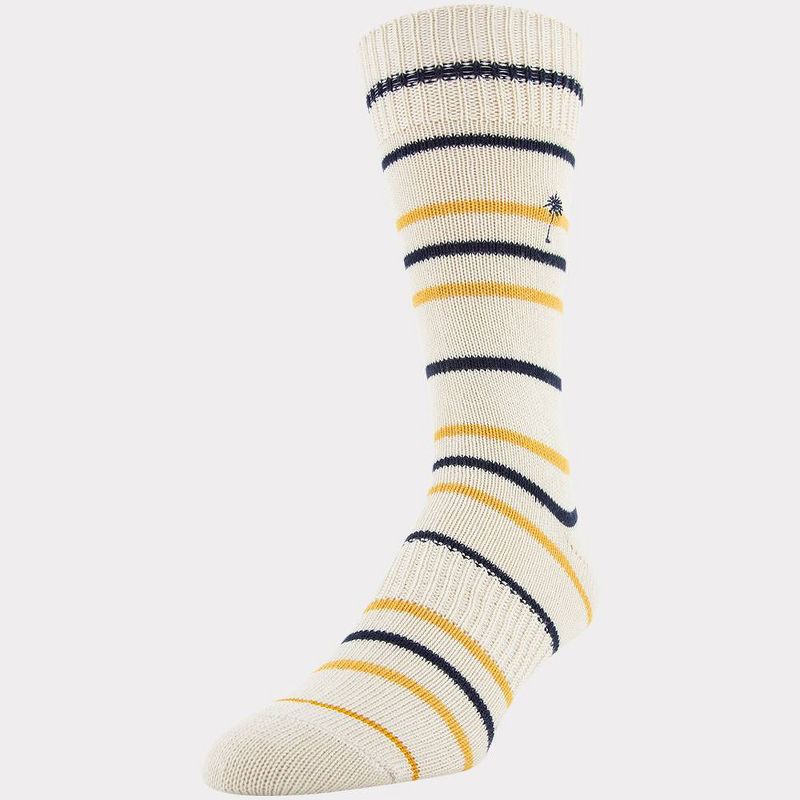 Signature Gold by GOLDTOE Men's Native Nomad Crew Caribou Stripe Socks 2pk - String 6-12.5