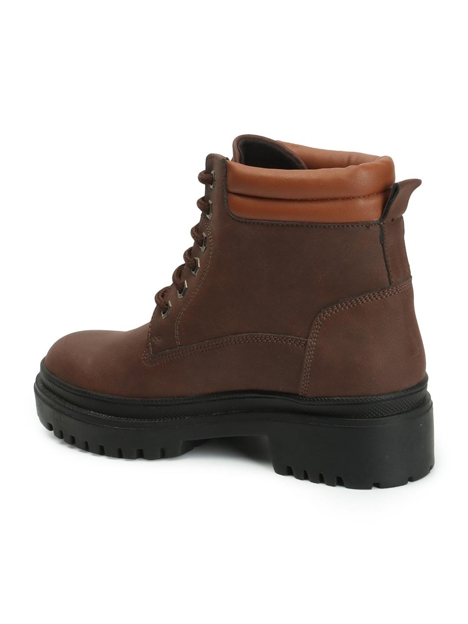 Elle Women's Brown Derby Boots