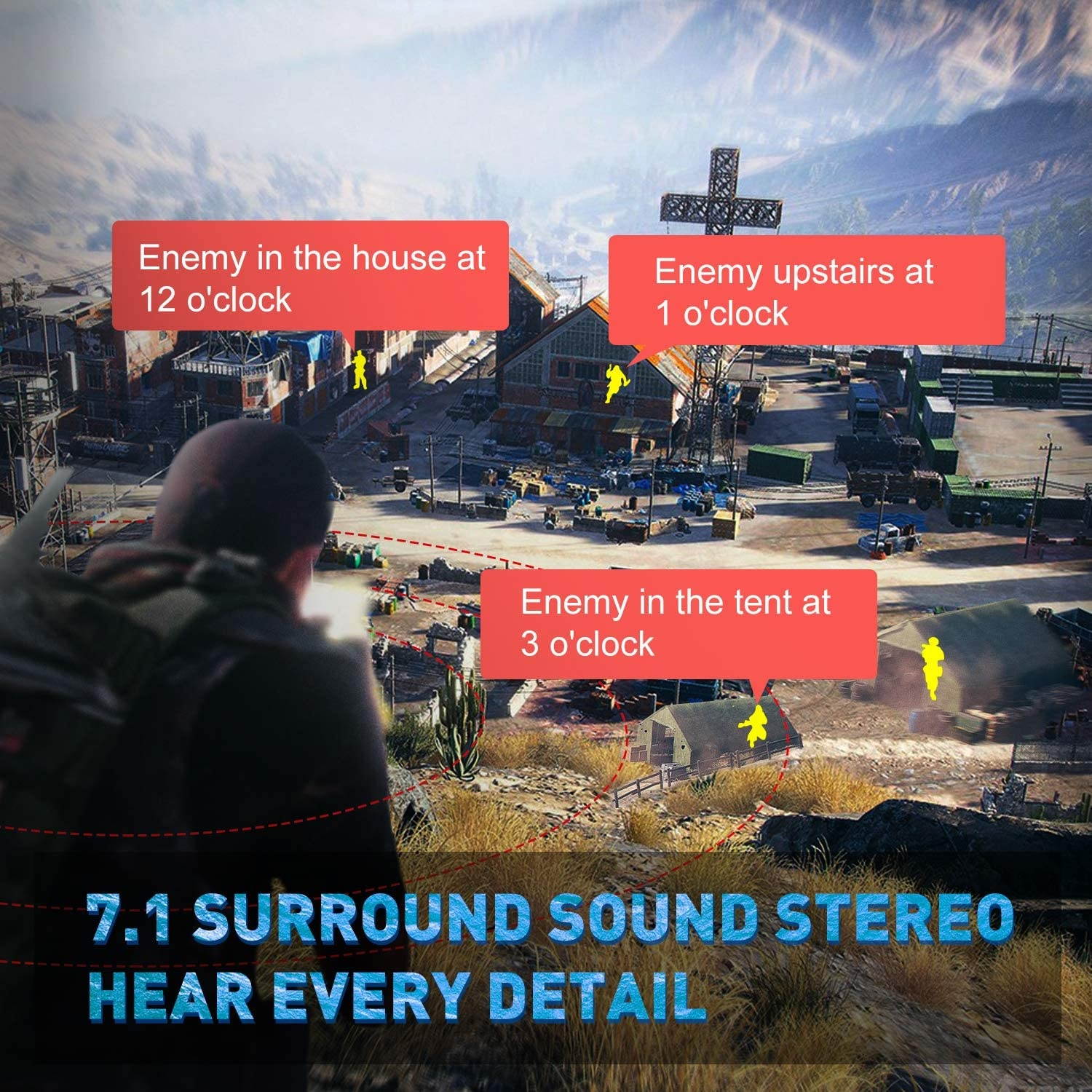 EKSA Gaming Headset with 7.1 Surround Sound Stereo, PS4 USB Headphones with Noise Canceling Mic & RGB Light, Compatible with PC, PS4, Laptop (Green)