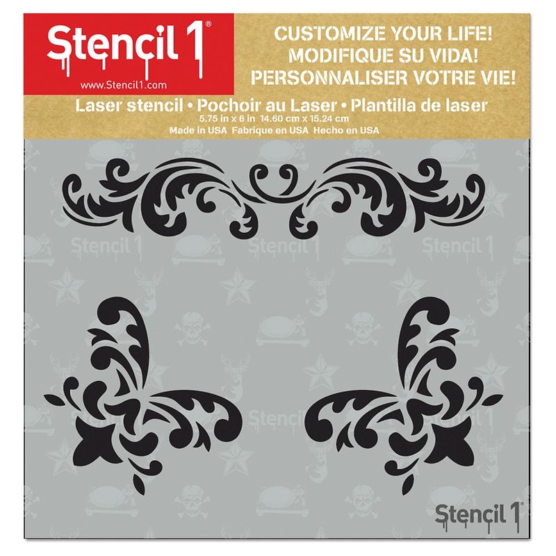 Stencil1 Flourishes - Stencil 5.75" x 6"