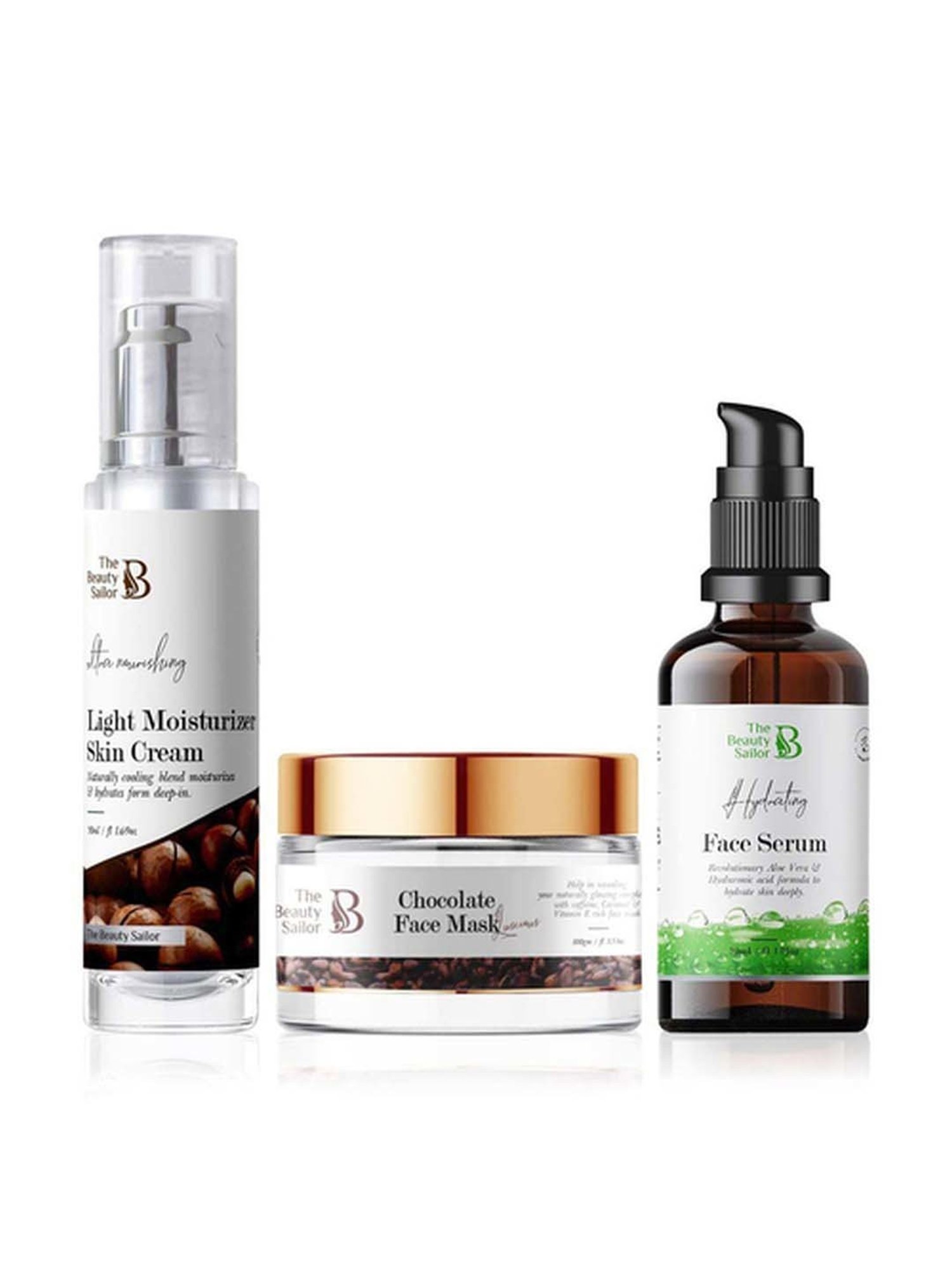 The Beauty Sailor Chocolate Face Mask Light Moisturizer Skin Cream & Face Serum