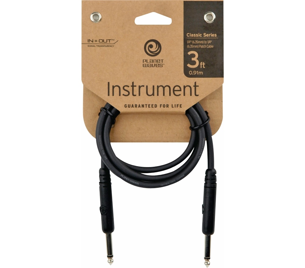 D'Addario Planet Waves Classic Series 1/4" Patch Cable 3 ft.