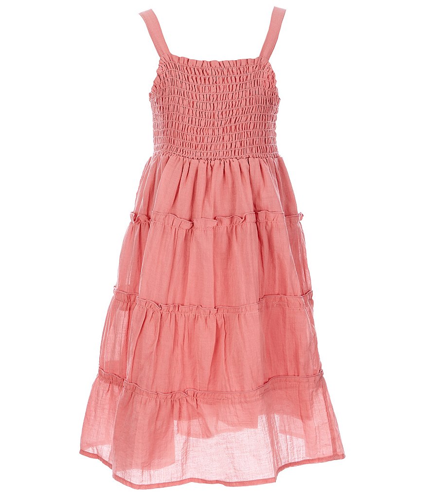 Chelsea & Violet Chelsea & Violet Girls Big Girls 7-16 Smocked Ruffle-Tiered Dress