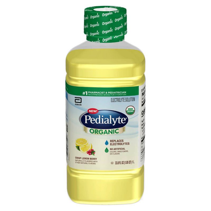Pedialyte Organic Oral Electrolyte Solution - Crisp Lemon Berry - 33.8 fl oz