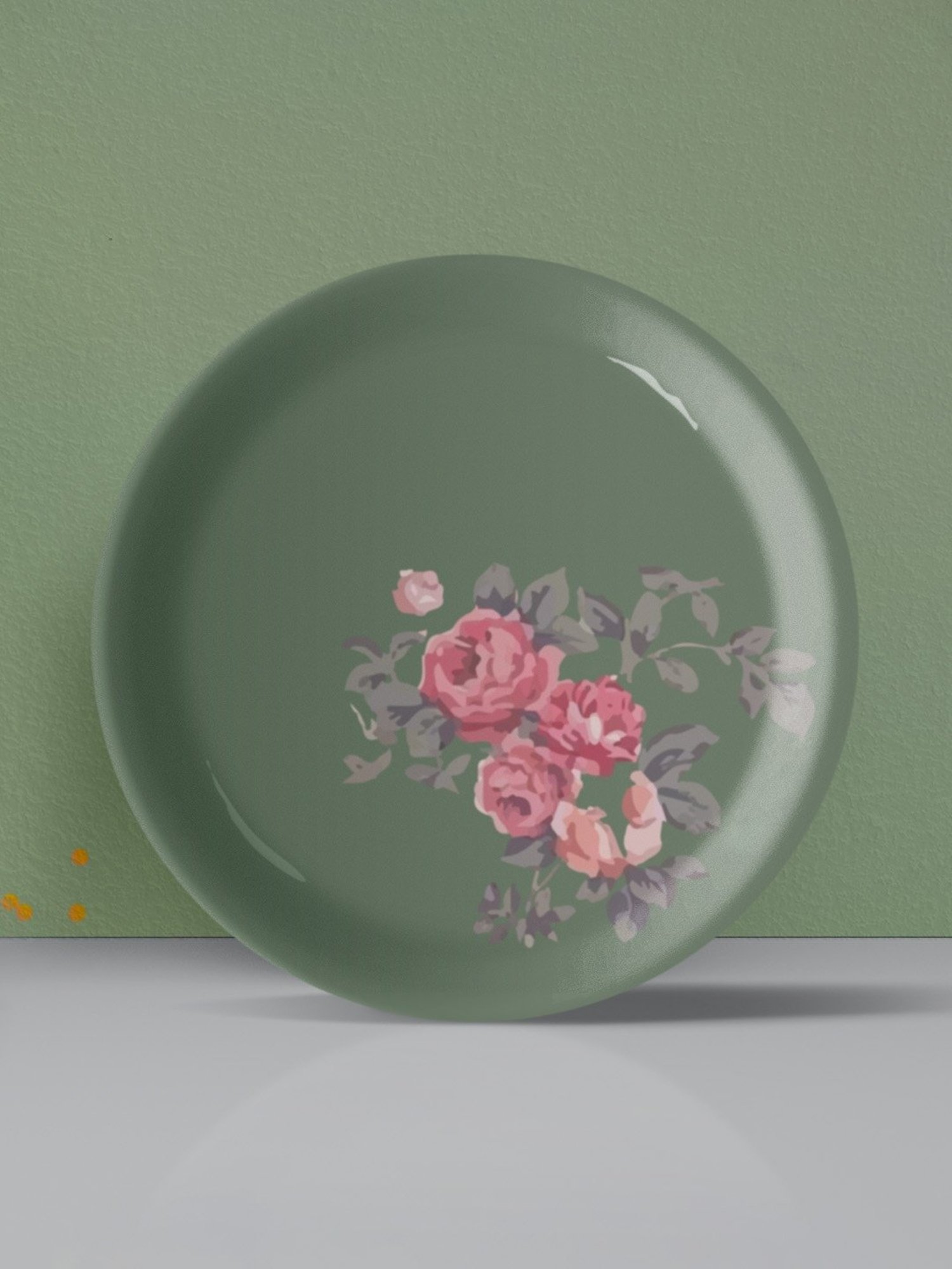 Nestroots English Flaura Printed Multicolor Porcelain Wall Plate