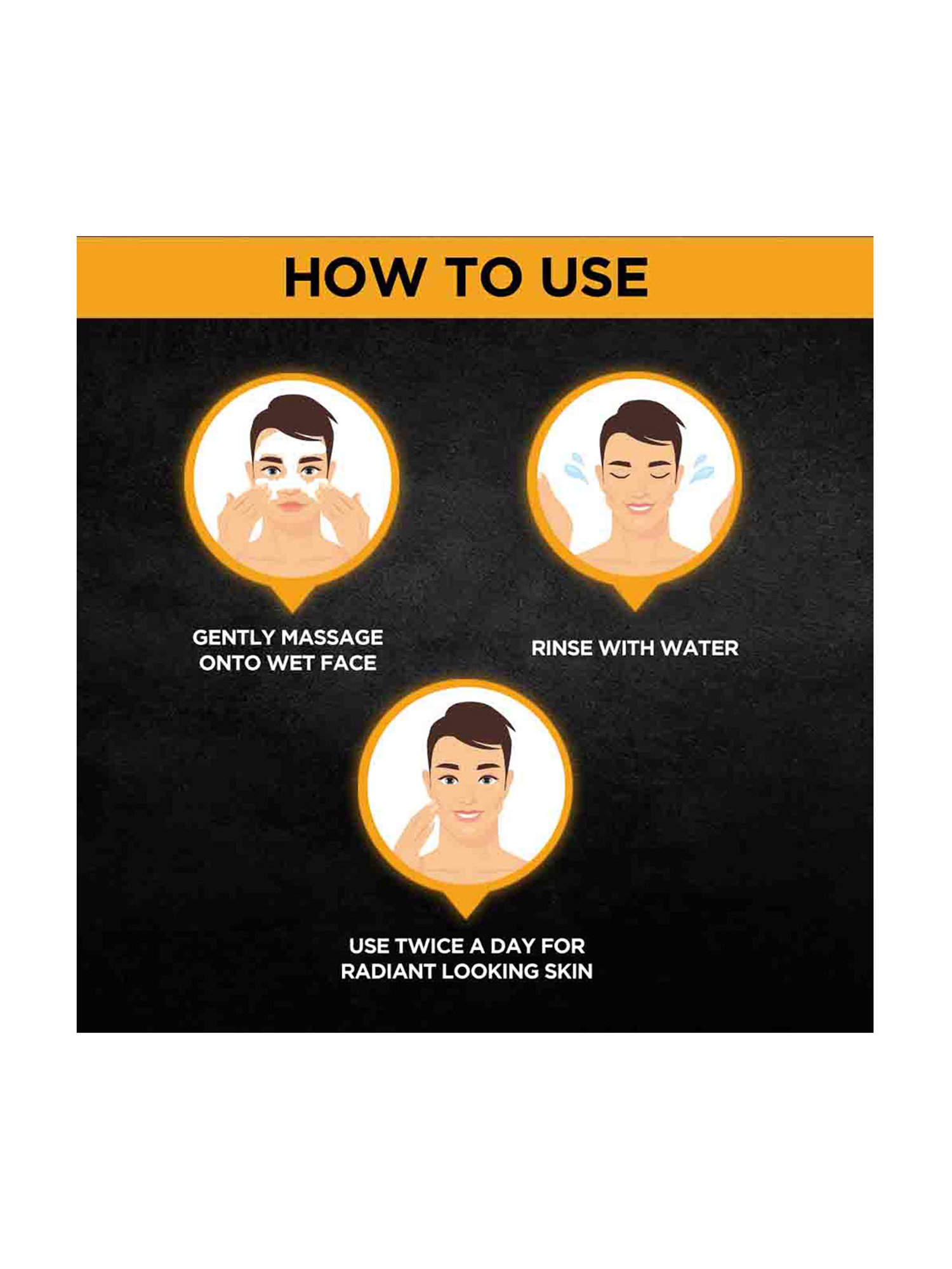 Garnier Men Turbo Bright Anti-Pollution Double Action Face Wash - 100 gm