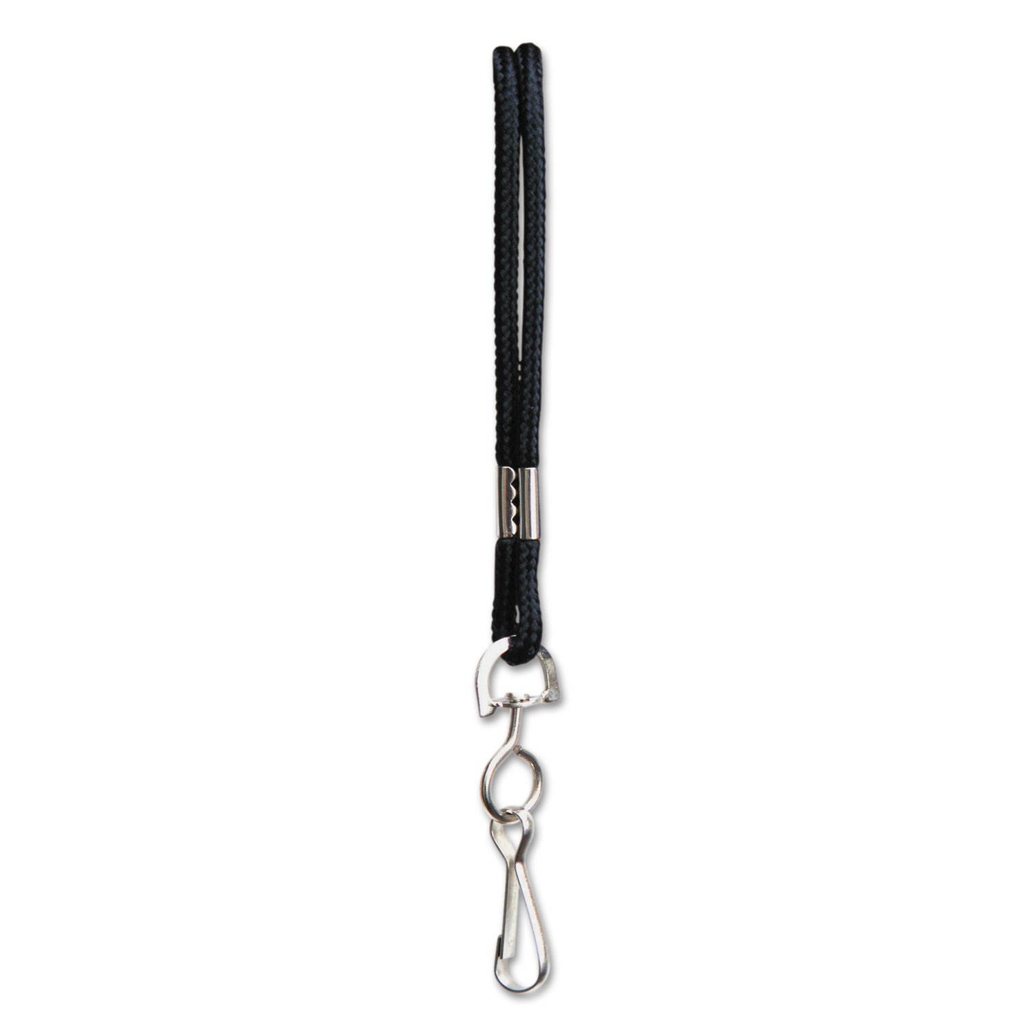 Baumgartens Standard Lanyard With Hook 36" L Nylon Black 68909