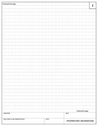BookFactory Black Inventor's Notebook - 96 Pages (.25" Grid Format), 8" x 10", Black Cover, Smyth Sewn Hardbound (EPRIL-096-SGS-LKT5)