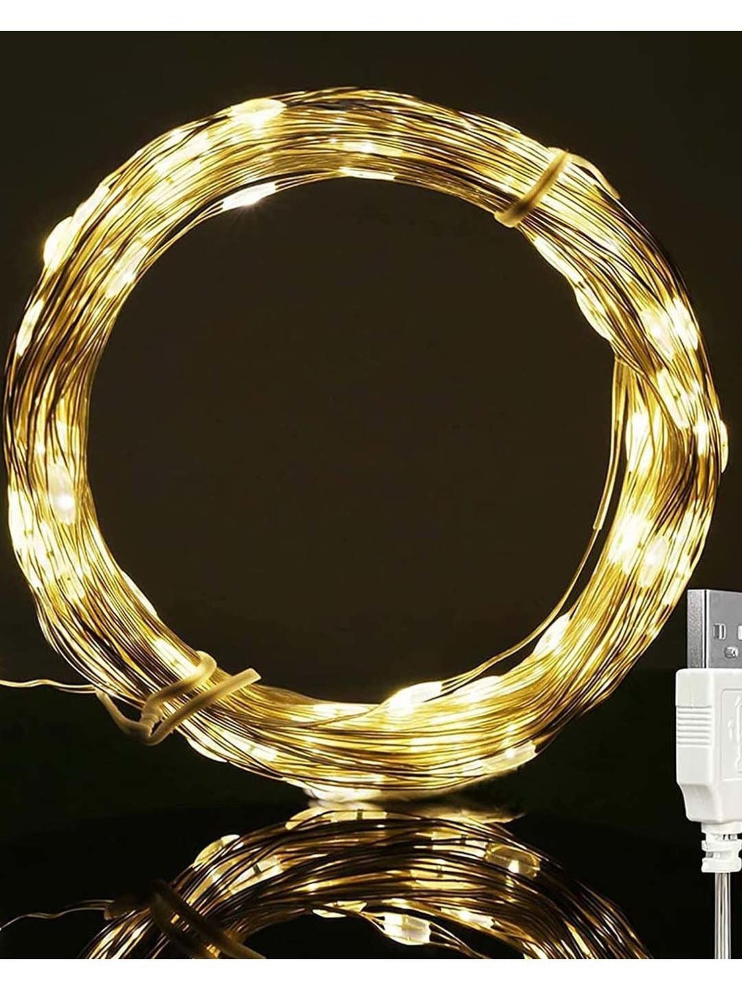 Homesake Yellow Copper 50-Led Fairy String Lights