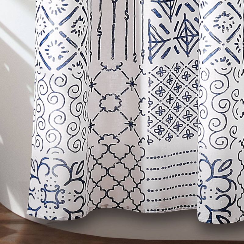 Color Block Shower Curtain Blue - Lush Décor