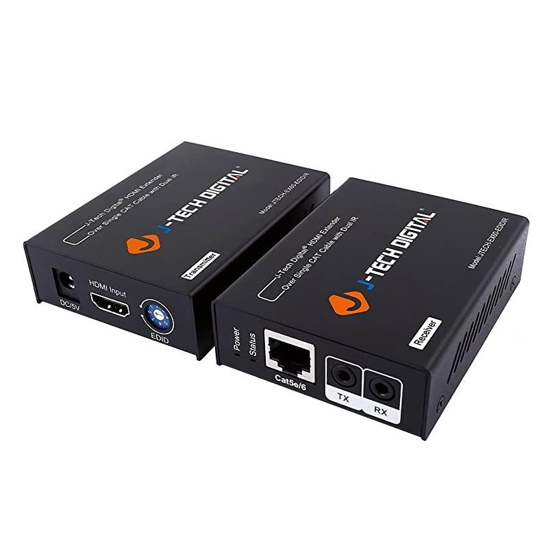 HDMI Extender by Single Cat 5E67 up to 200ft with Dual IR and EDID Support DTS Dolby LPCM