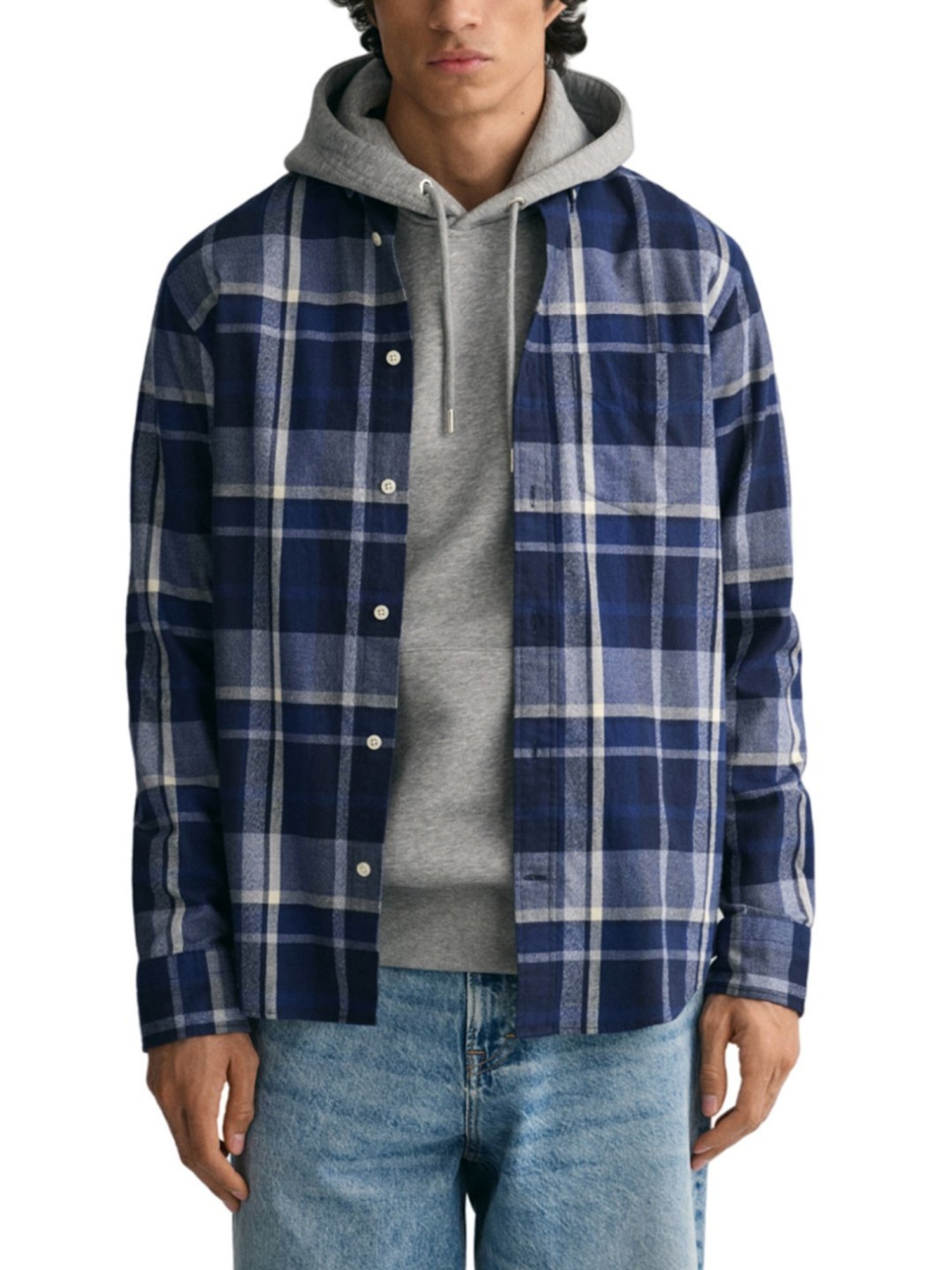 Gant Blue Regular Fit Checks Shirt