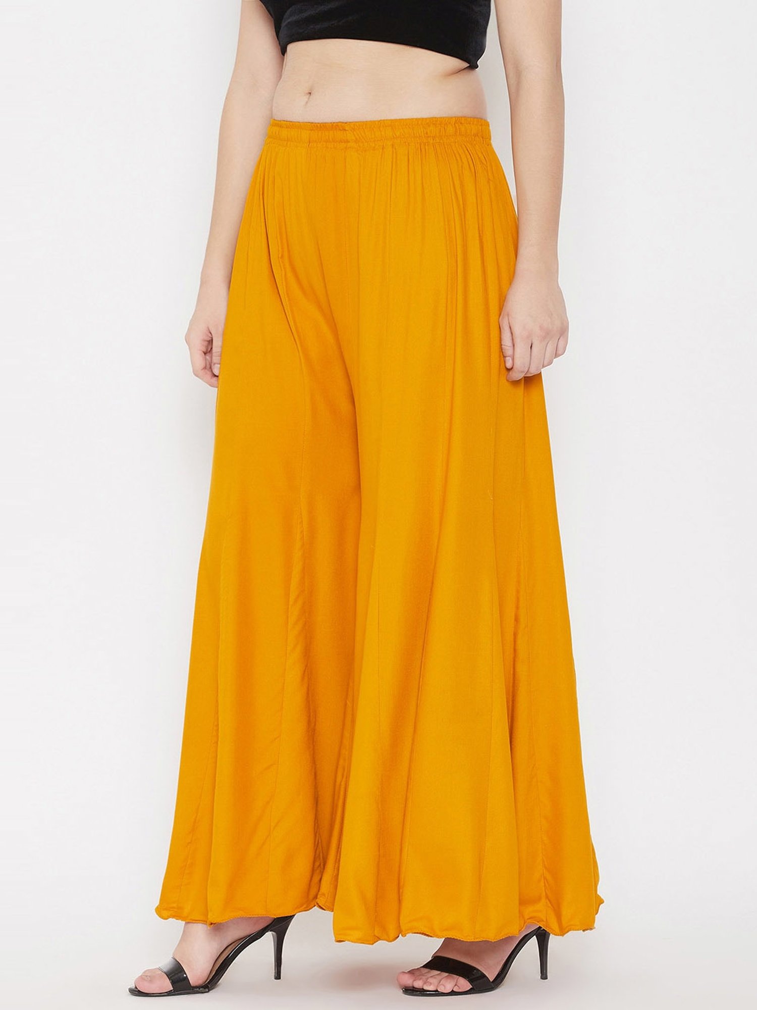 Castle Mustard Regular Fit Palazzos