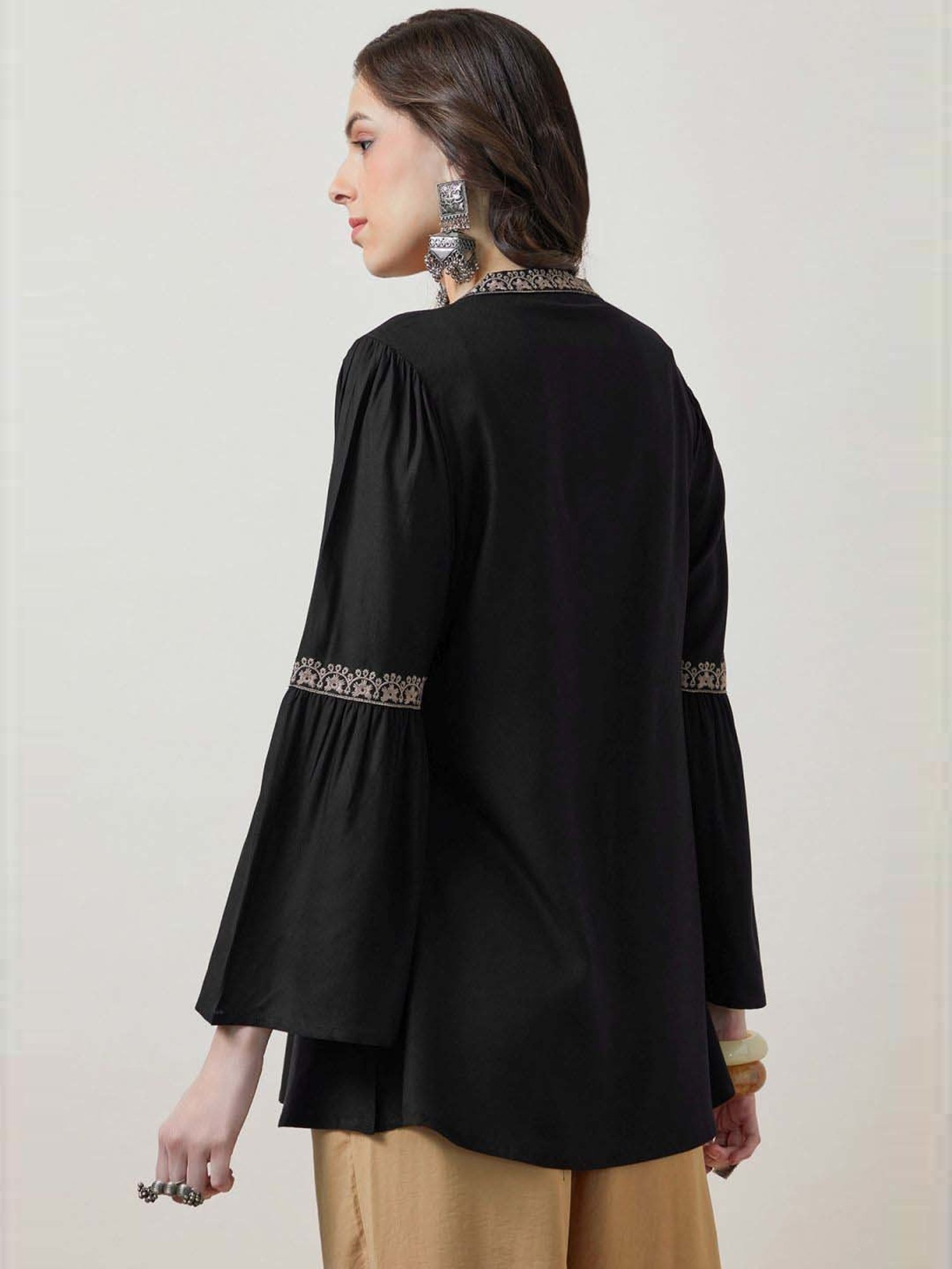 Soch Black Embroidered Tunic