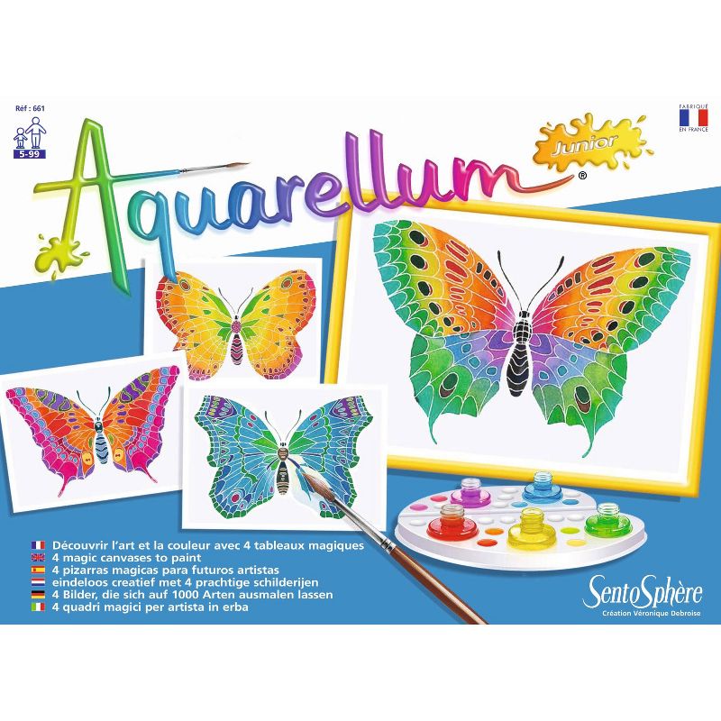 12pc Aquarellum Junior Butterflies Painting Kit- SentoSphere USA