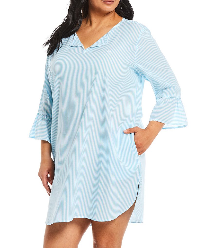 VAN WINKLE & CO. Plus Size Leopard Print Satin Maxi Chemise