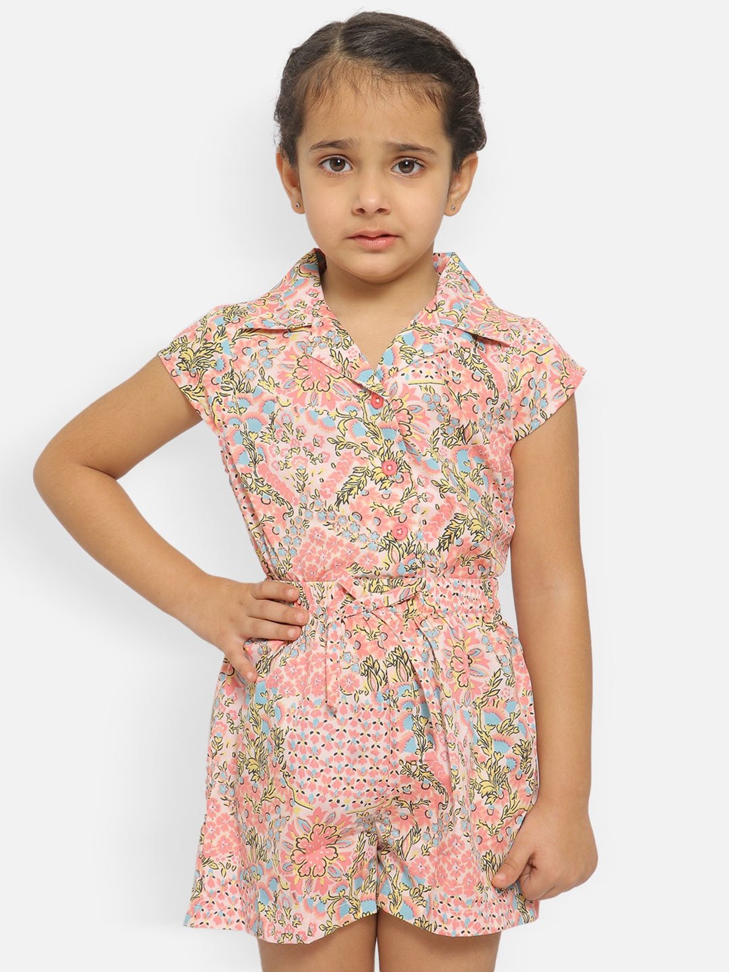 Nauti Nati Kids Multicolor Floral Print Top with Shorts