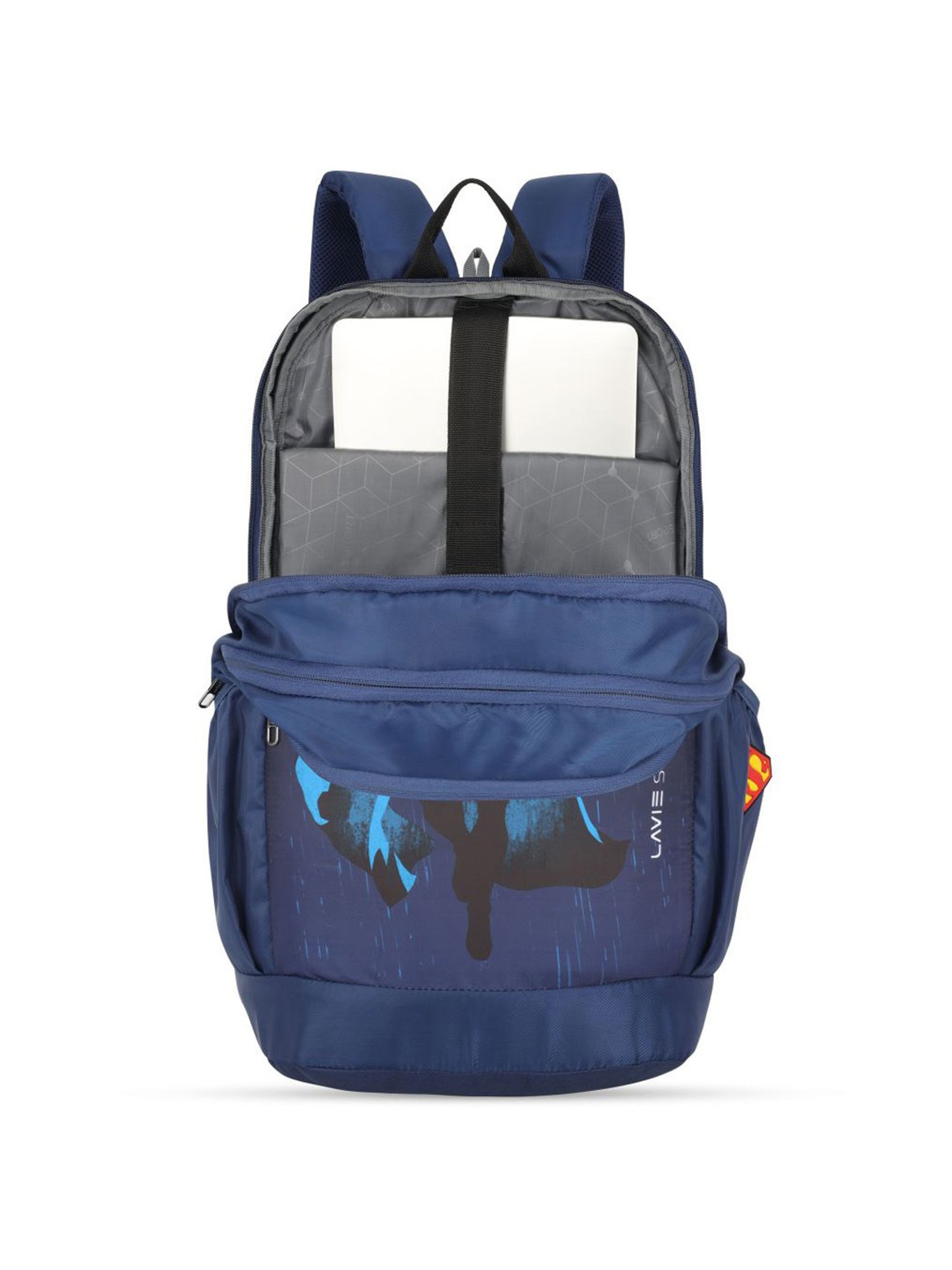Lavie Sport Superman Kent Navy Polyester Printed Laptop Backpack - 33 Ltrs
