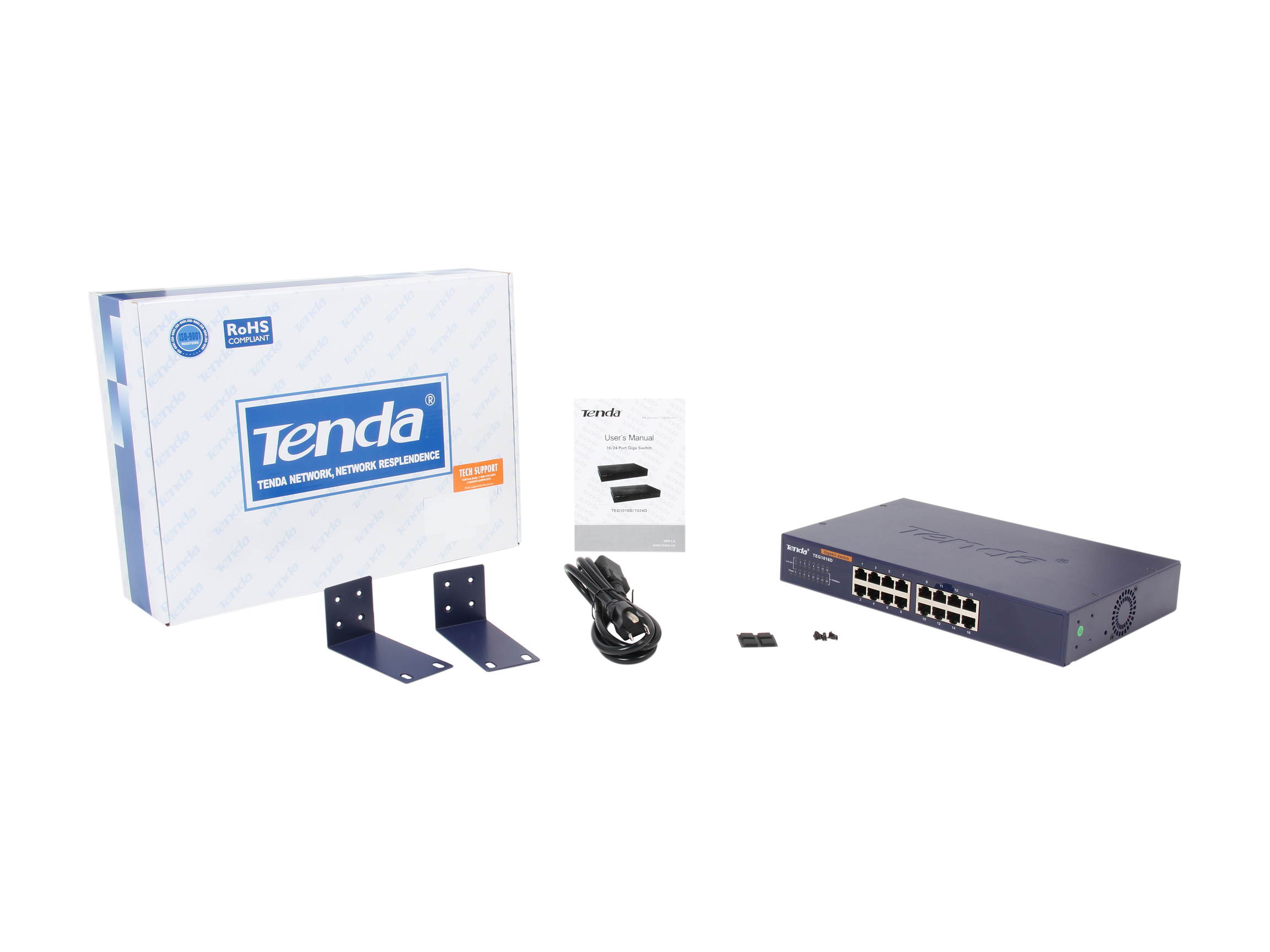 Tenda TEG1016D 16-port Gigabit Ethernet Switch