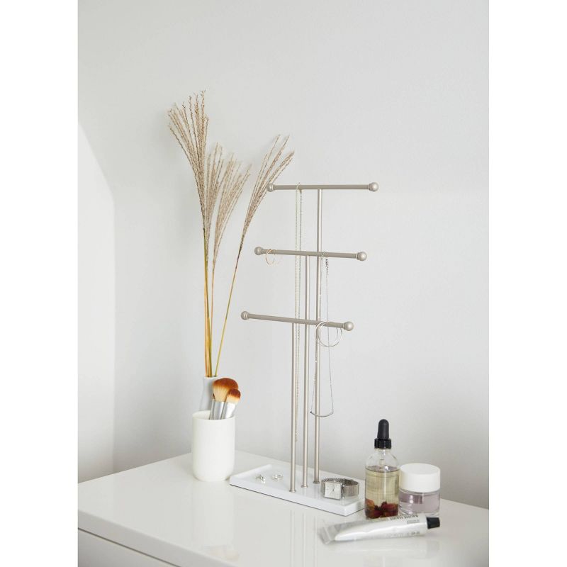 Trigem Jewelry Stand White/Nickel - Umbra