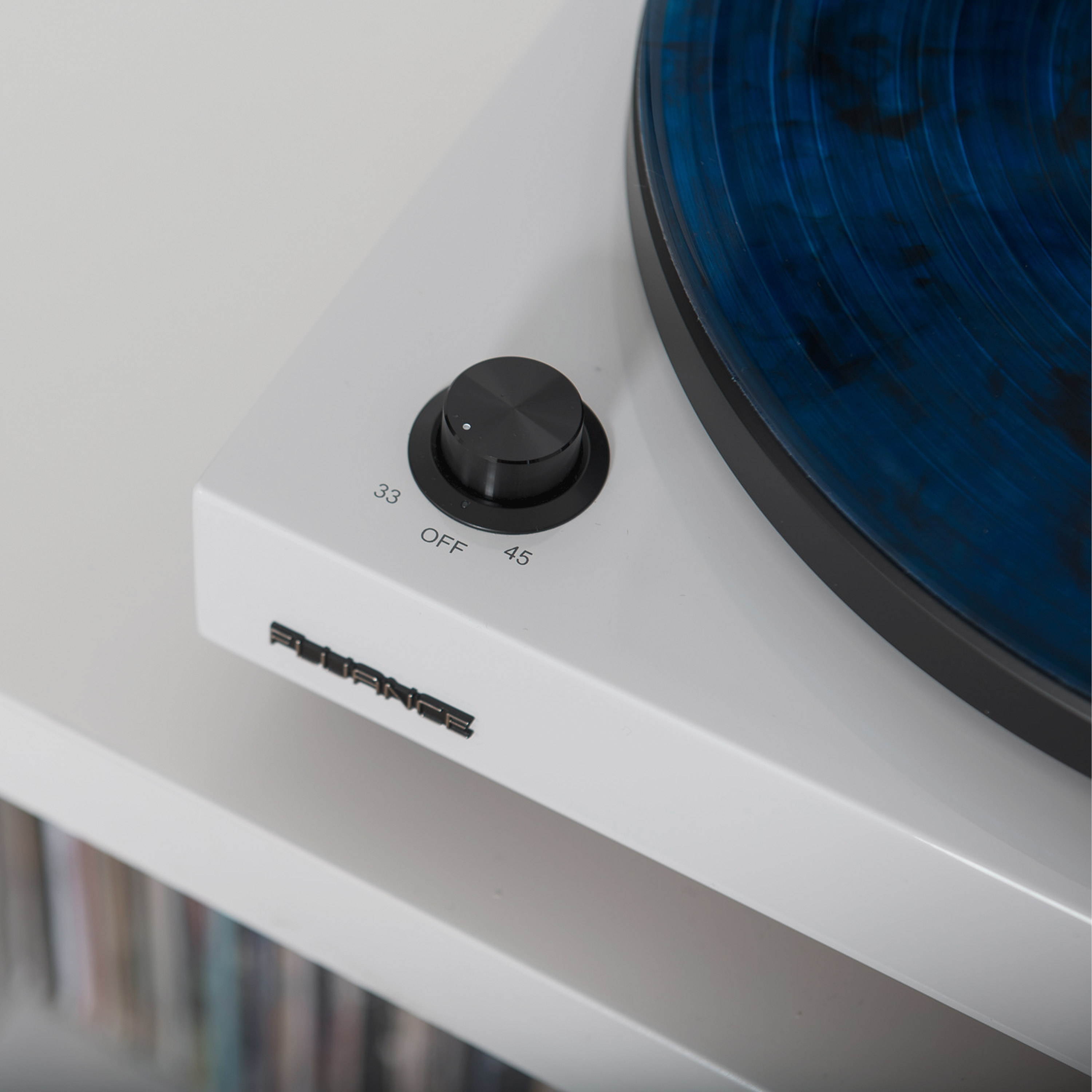 Fluance RT81 Elite High Fidelity Vinyl Turntable Record Player with Audio Technica AT95E Cartridge, Belt Drive, Built-in Preamp, Adjustable Counterweight, Solid Wood Plinth - Piano White