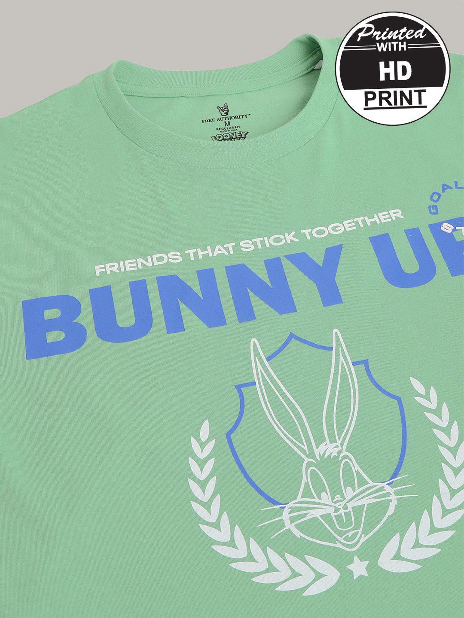 Free Authority Green Regular Fit Looney Tunes Print T-Shirt - Pack of 2