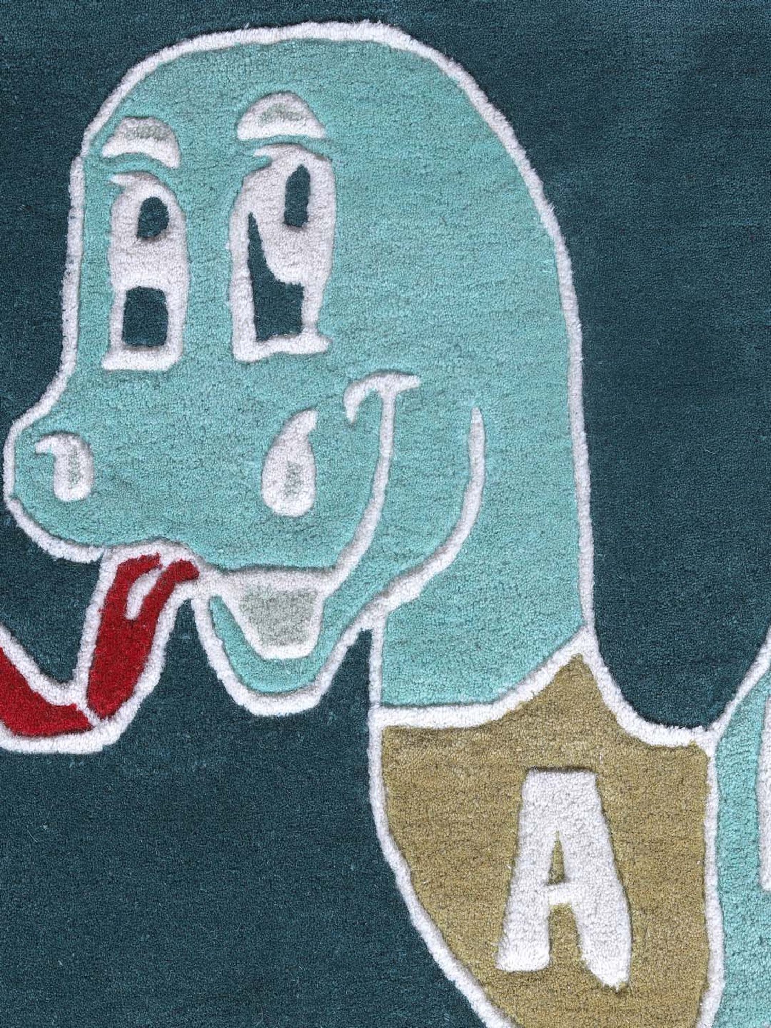 Pequra Blue Snake Ladder Hand Tufted Wool Kids Carpet - Set of 1