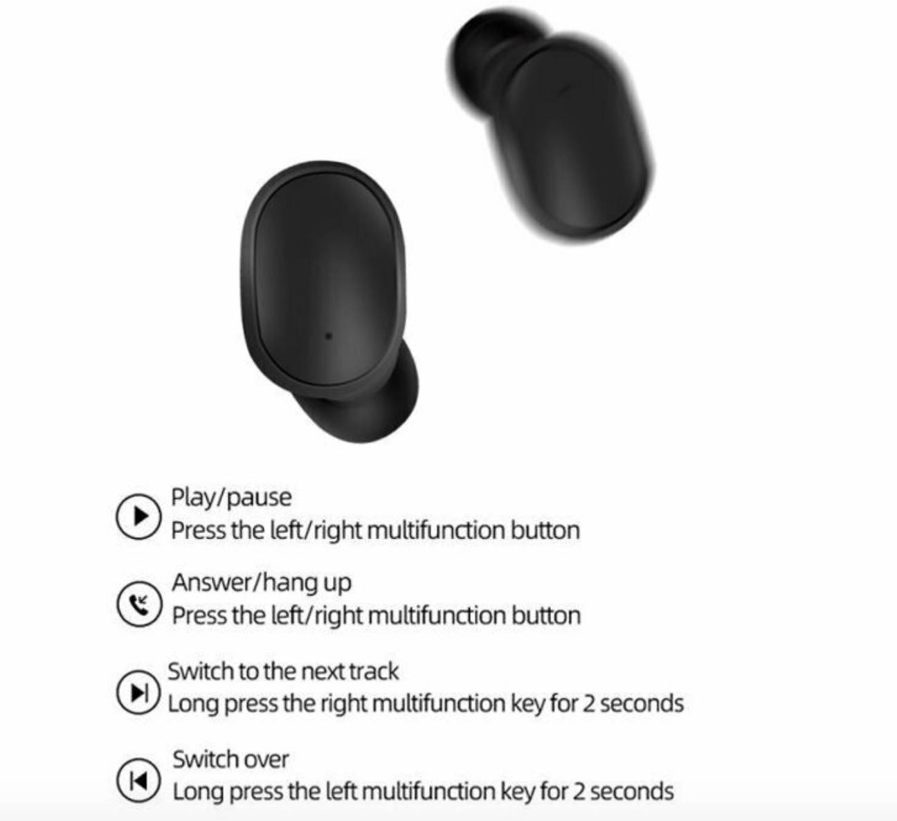 Bluetooth 5.0 True Wireless Earbuds Sports Headsets Noise Cancelling Headphones
