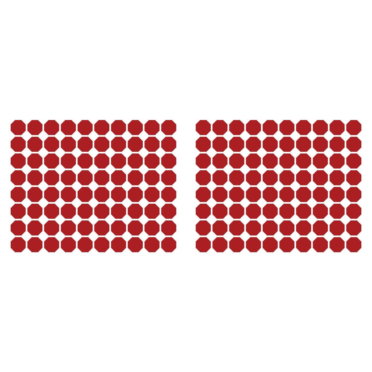 LiteMark 3.5 Inch Black Removable Octagon Decals - Pack of 18