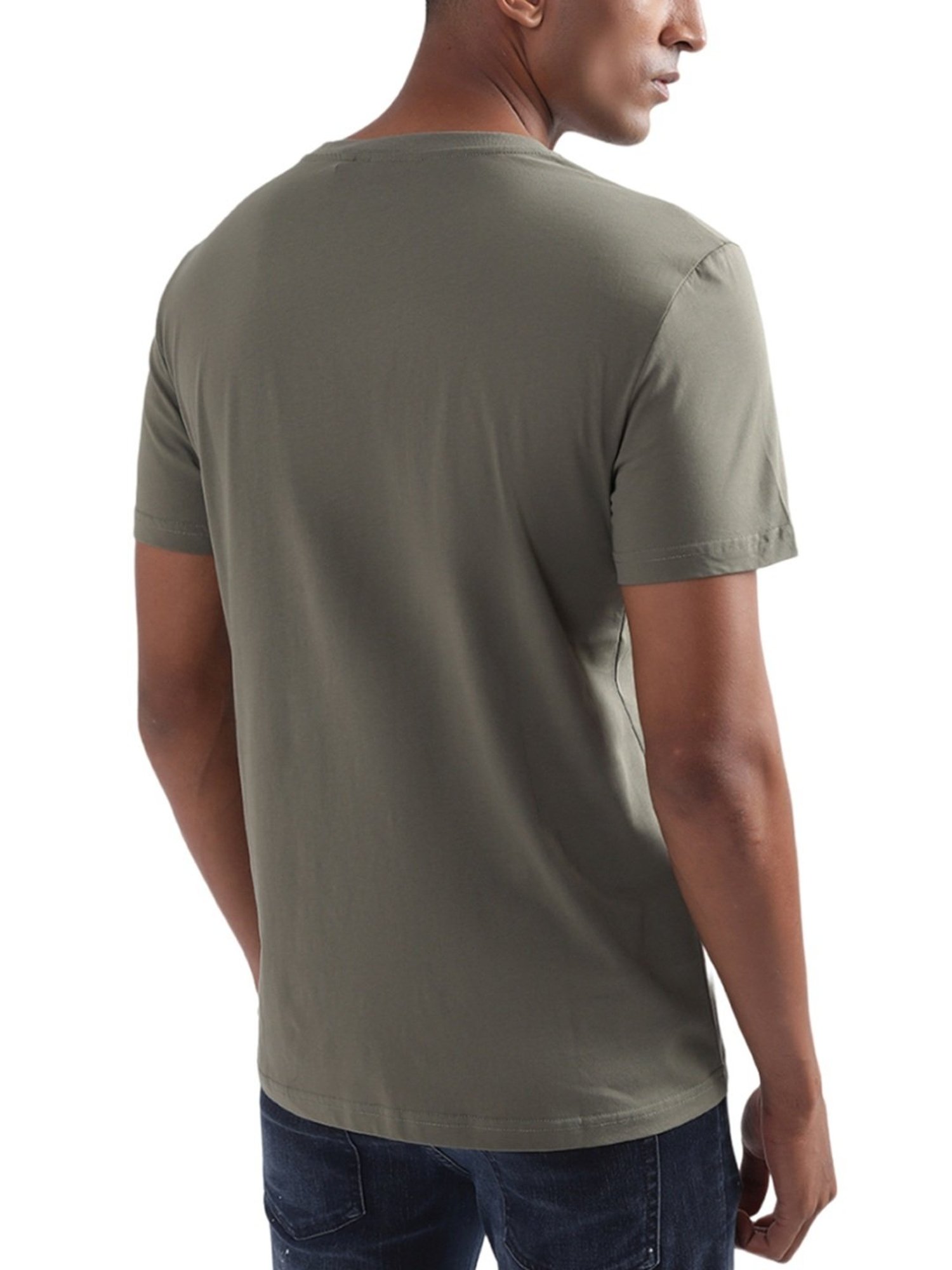 Antony Morato Sage Green Cotton Slim Fit T-Shirt