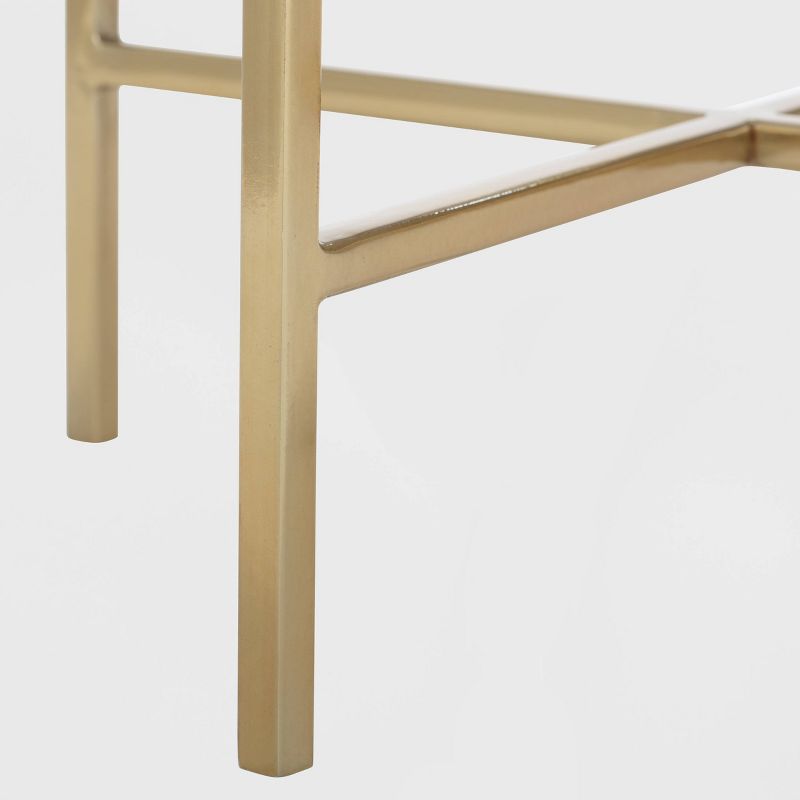 Elliott Marble Side Table White/Gold - Adore Decor