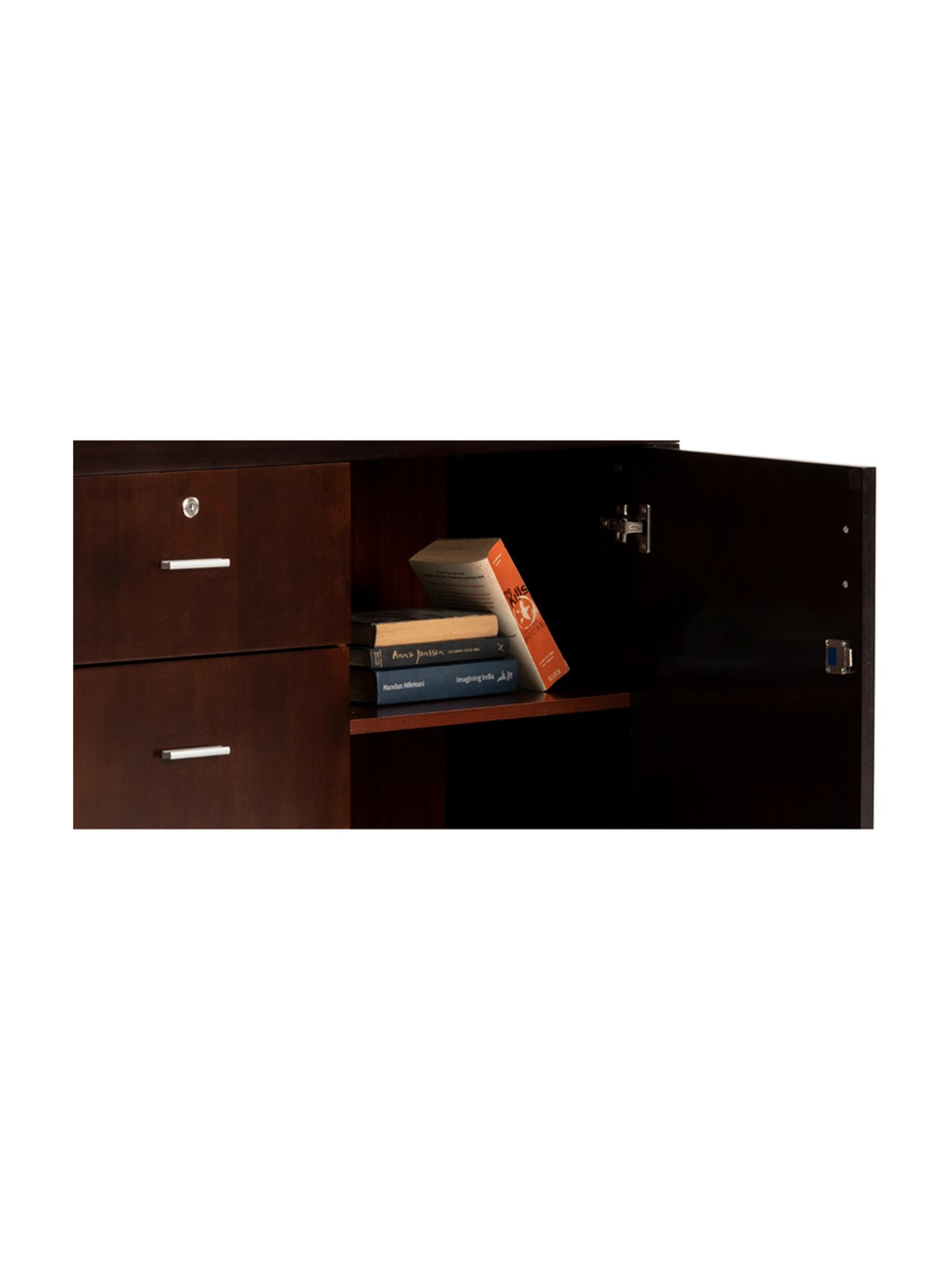 Durian Adroit Red Engineered Wood & Veneer Back Storage