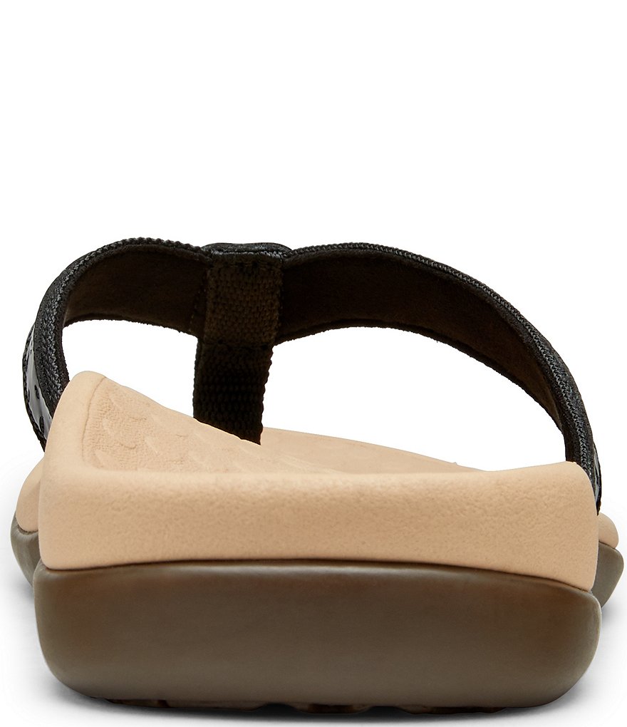 Vionic Casandra Perforated Leather Thong Sandals