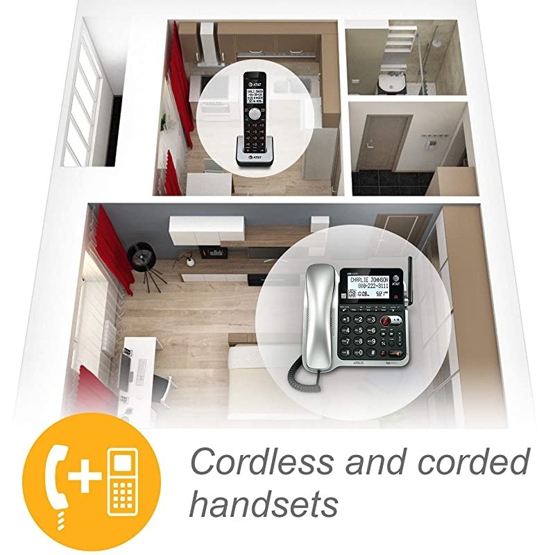 2 Handset Corded/Cordless Answering System with Caller ID/Call Waiting (CL84202)