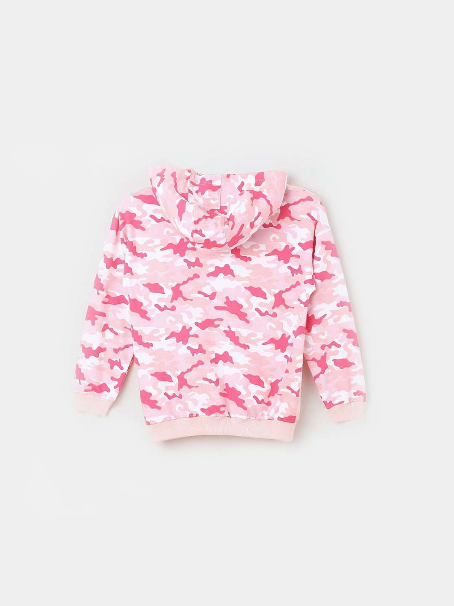 KAPPA Kids Pink Cotton Printed Full Sleeves Sweatshirt