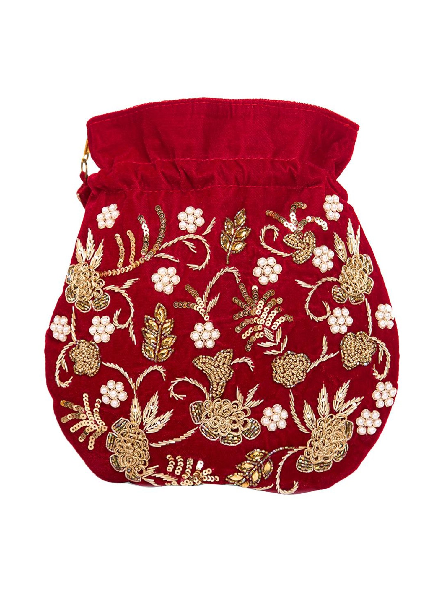 Tarini Nirula Red Velvet Potli