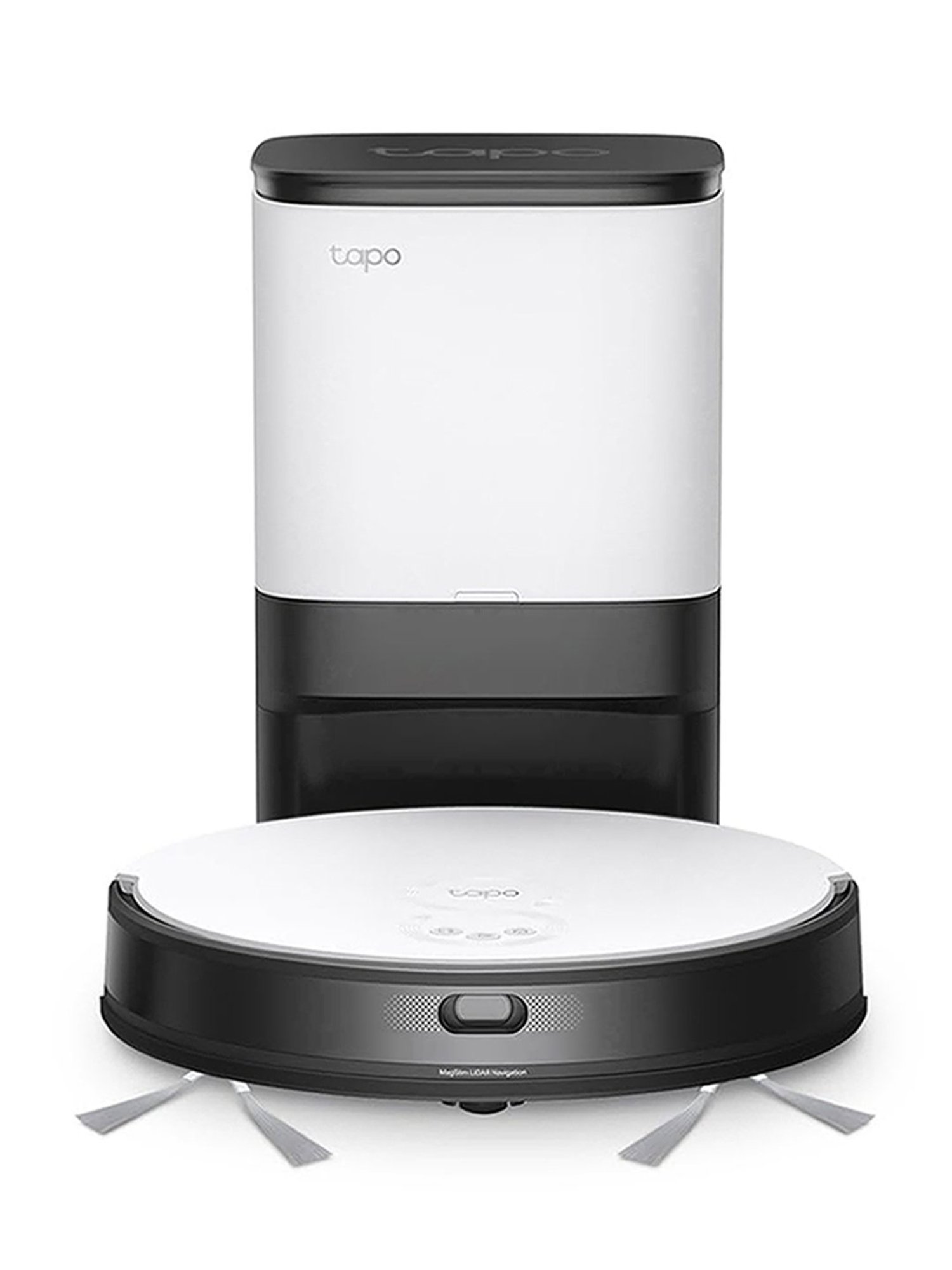 TP-Link Tapo RV20 Mop Plus MagSlim LiDAR Gyroscope Navigation Robot Vacuum (Black & White)