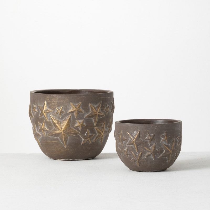 Set of 2 Metal Planters White - CosmoLiving by Cosmopolitan